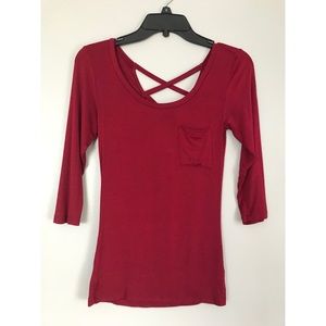 Lime Blue 3/4 sleeve top